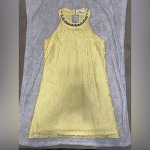 Pale yellow midi dress